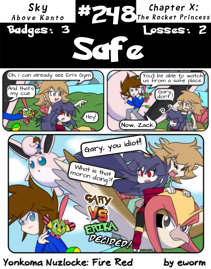 Foreshadowed somewhat on the chapter's cover. Let's hope Riza the Natu is more powerful than she looks...?