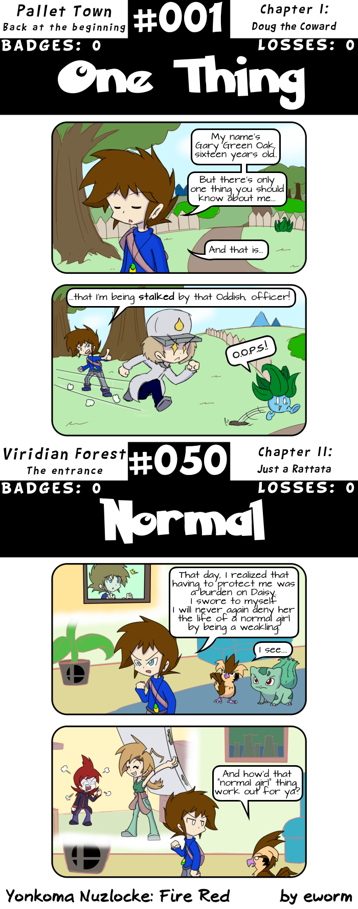 At least the colors on Gary's pendant still switch every panel. We have some semblance of... consistency? 